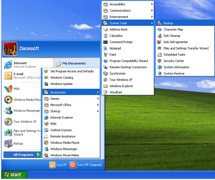 windows xp applications not opening