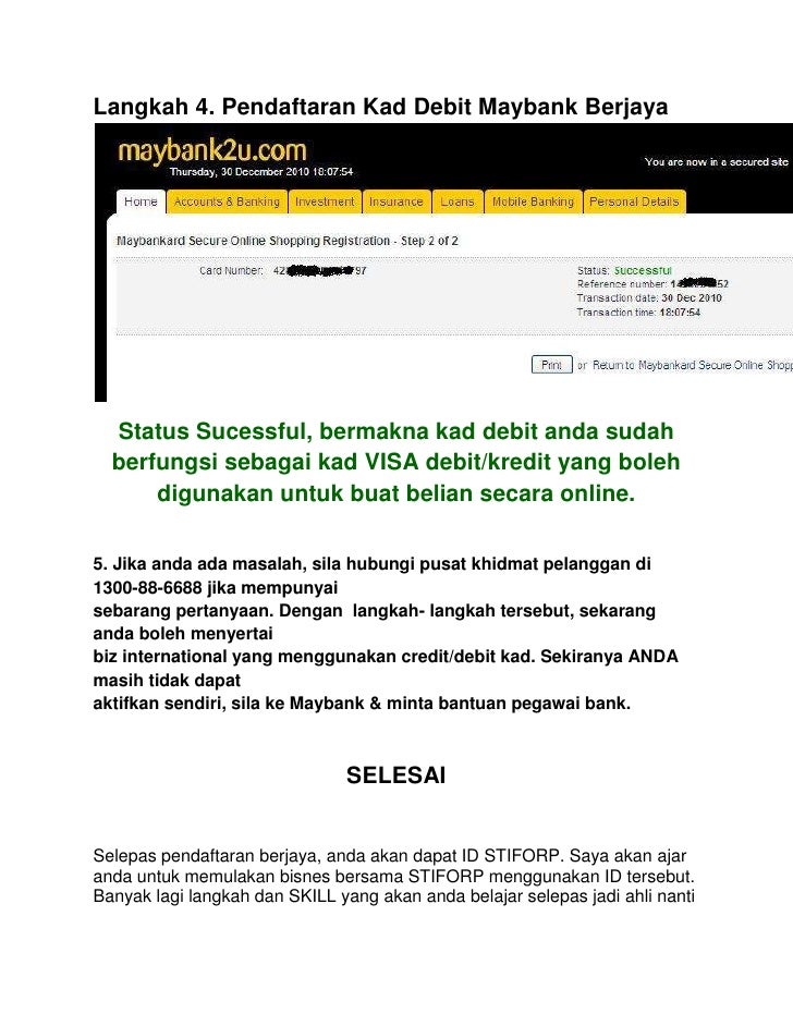 maybank credit card application status